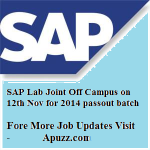 SAP Lab India Joint Off Campus Drive For 2014 Passing Out Batch