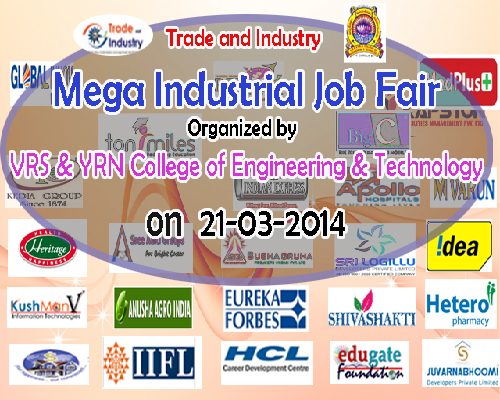 Mega Industrial Job Fair For Freshers : 2014 | 2013 Batch Graduates : On 21st March 2014