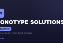 Monotype Solutions Hiring 2026 | Research Engineer Monotype Solutions is hiring — off-campus drives, freshers jobs and internships in India