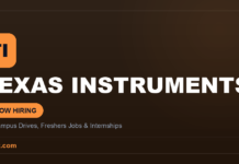 Texas Instruments Hiring 2026 | Software Engineer Texas Instruments is hiring — off-campus drives, freshers jobs and internships in India