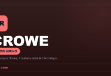 Crowe Hiring 2026 | Junior Data Engineer | Hyderabad Crowe is hiring — off-campus drives, freshers jobs and internships in India