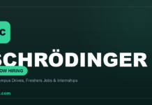 Schrödinger Hiring 2026 | QA Scientist – Hyderabad Schrödinger is hiring — off-campus drives, freshers jobs and internships in India